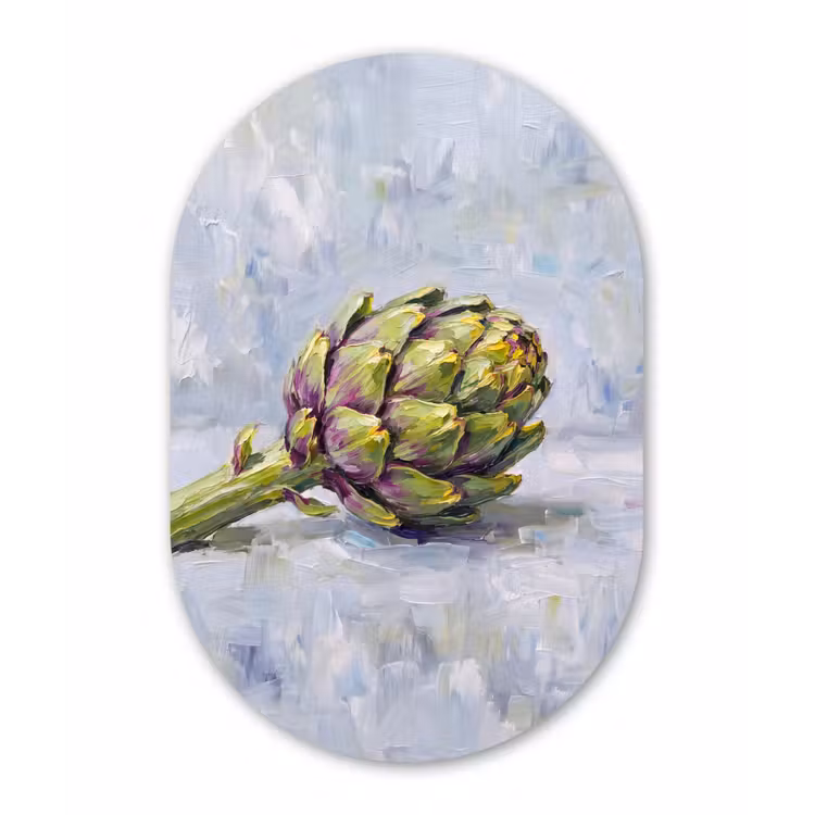 Muurovaal aluminium - Eten - Artisjok - Modern — 1