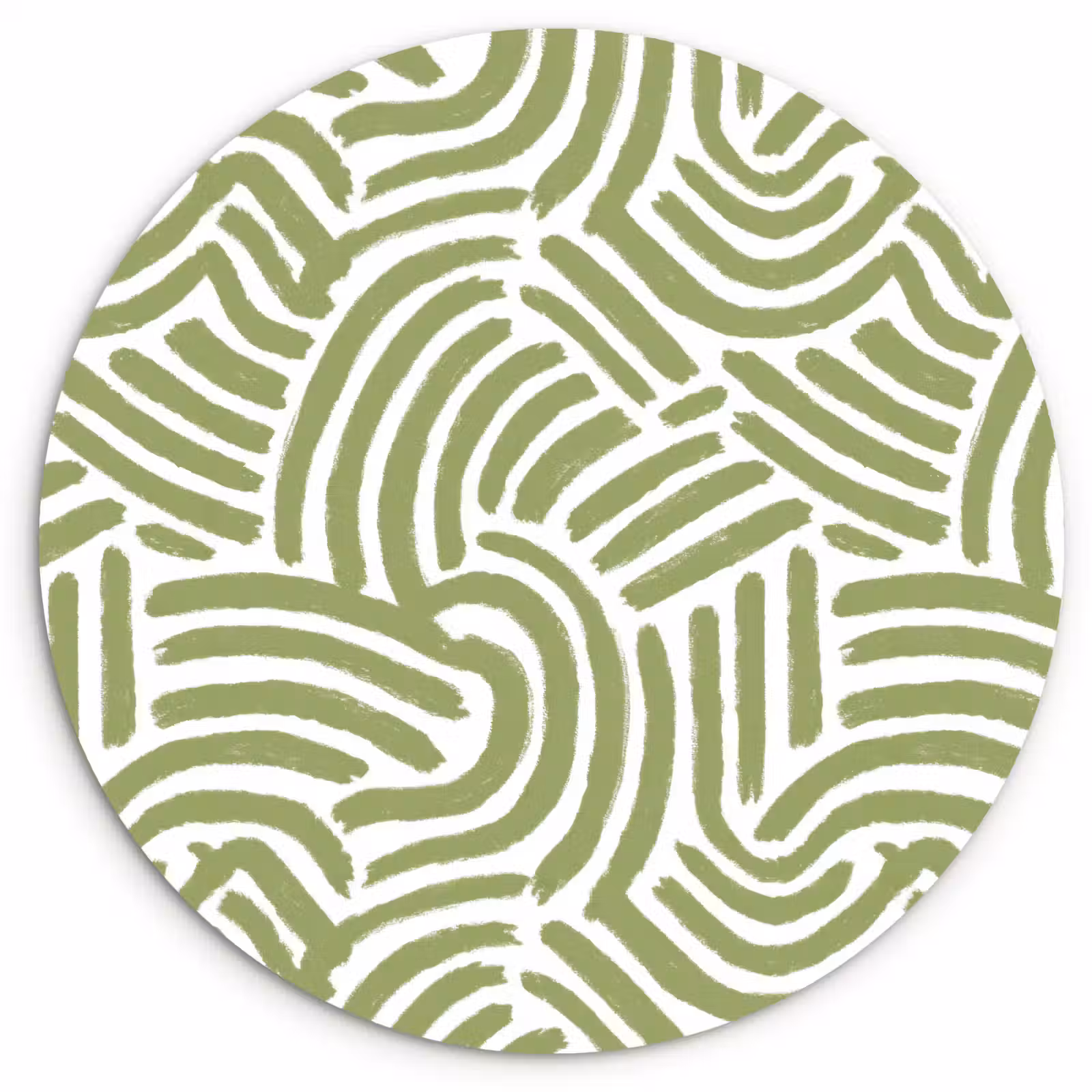 Muurcirkel - Saliegroen - Abstract - Bogen - Handgetekend - Patroon — 1