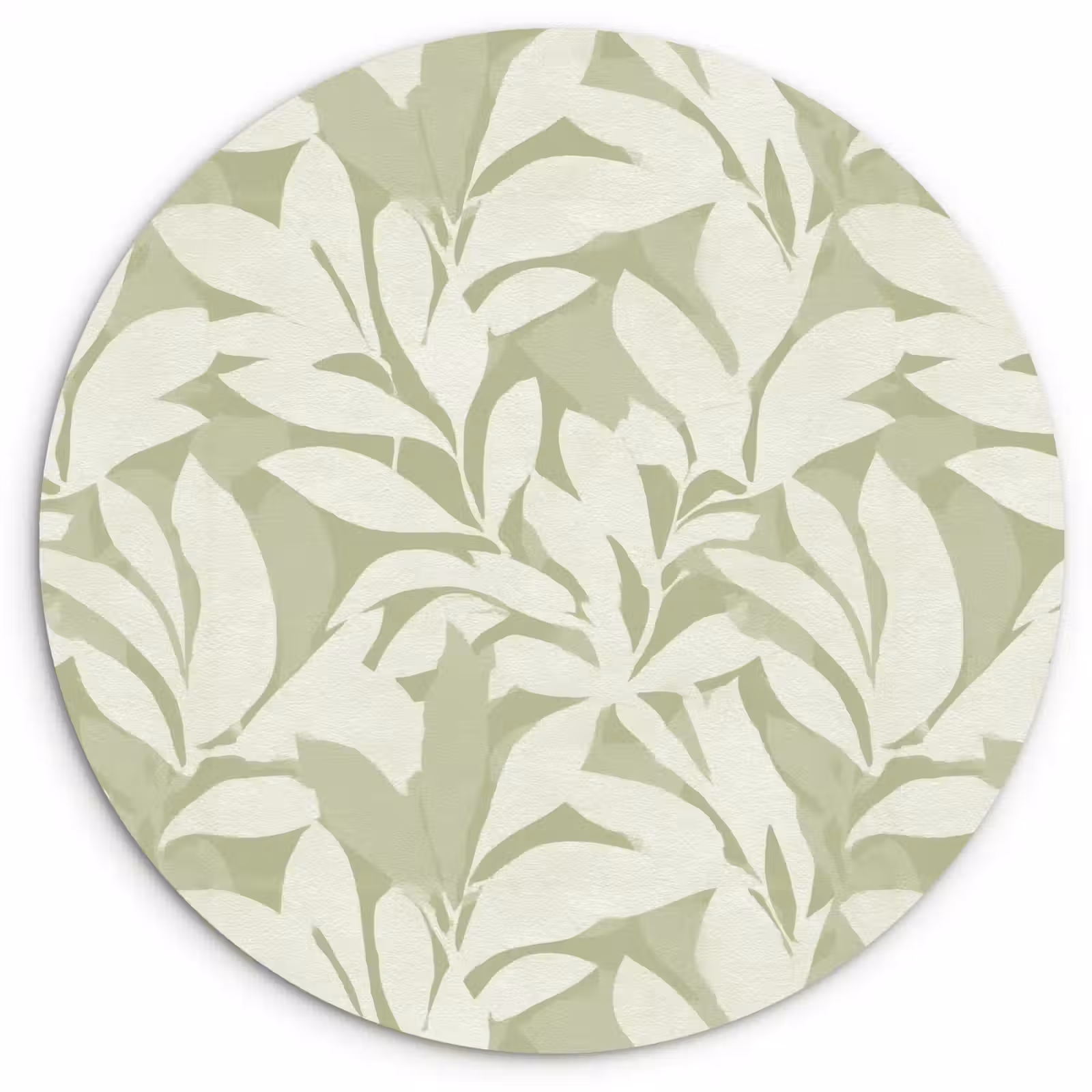 Muurcirkel - Saliegroen - Botanisch - Minimalistisch - Patroon — 1