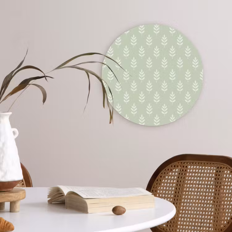 Muurcirkel - Saliegroen - Botanisch - Takjes - Minimalistisch - Patroon — 4