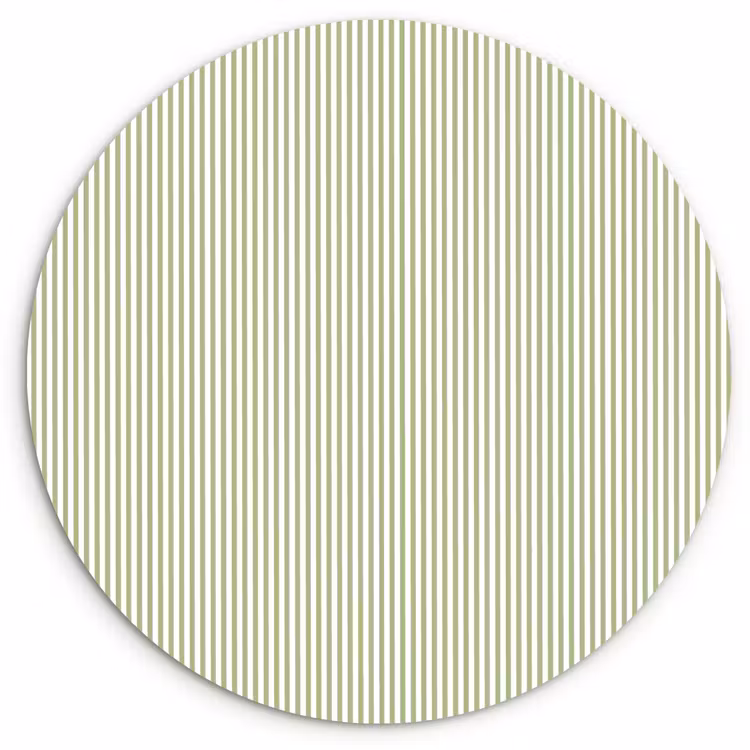 Muurcirkel - Saliegroen - Strepen - Minimalistisch - Patroon — 1