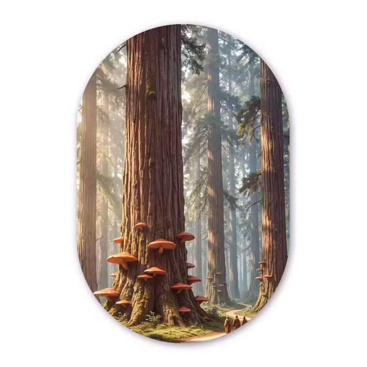 Muurovaal aluminium - Bos - Bomen - Natuur — 1