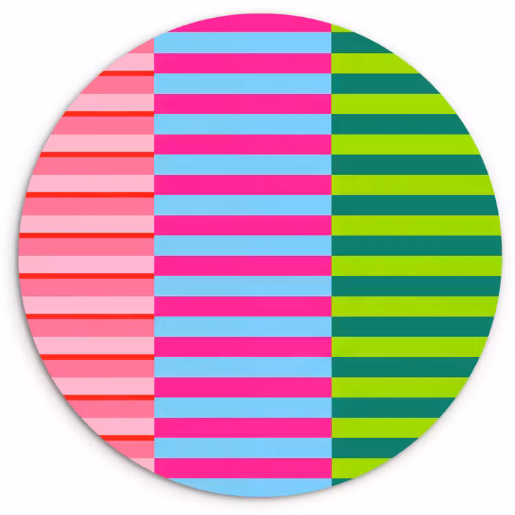 Muurcirkel - Patroon - Strepen - Modern - Abstract - Kleurrijk — 1