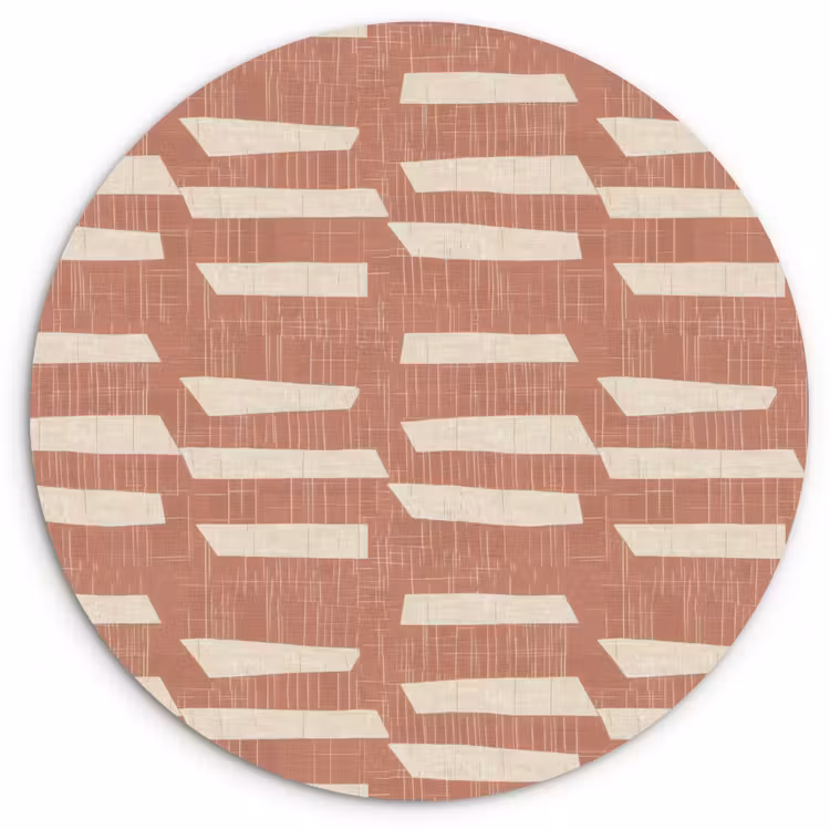 Muurcirkel - Terracotta - Abstract - Textuur - Patroon — 1