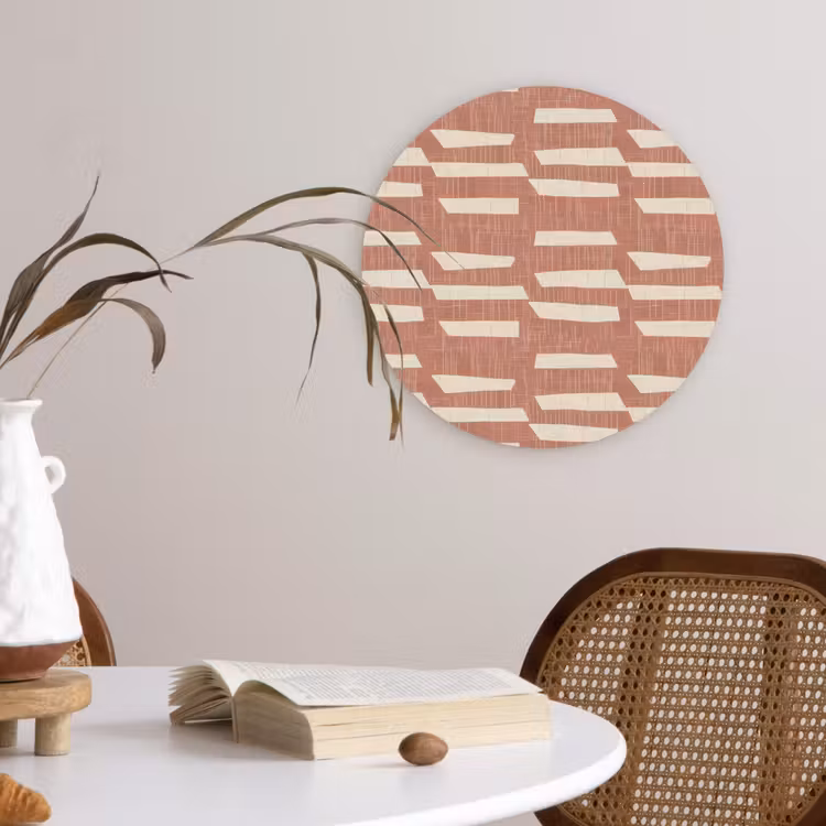 Muurcirkel - Terracotta - Abstract - Textuur - Patroon — 4