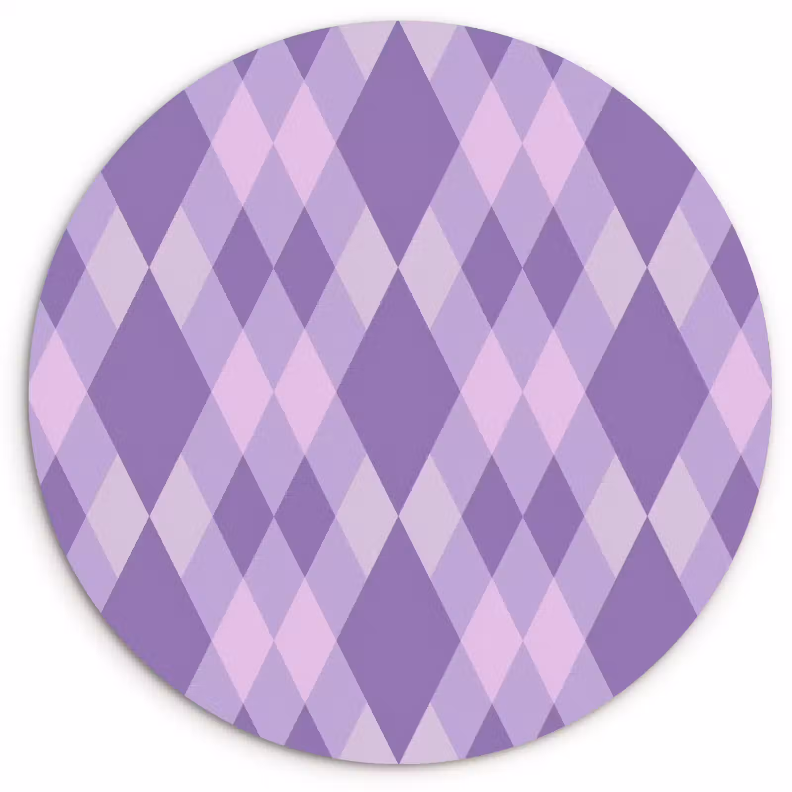 Muurcirkel - Paars - Geometrisch - Ruiten - Argyle - Patroon — 1