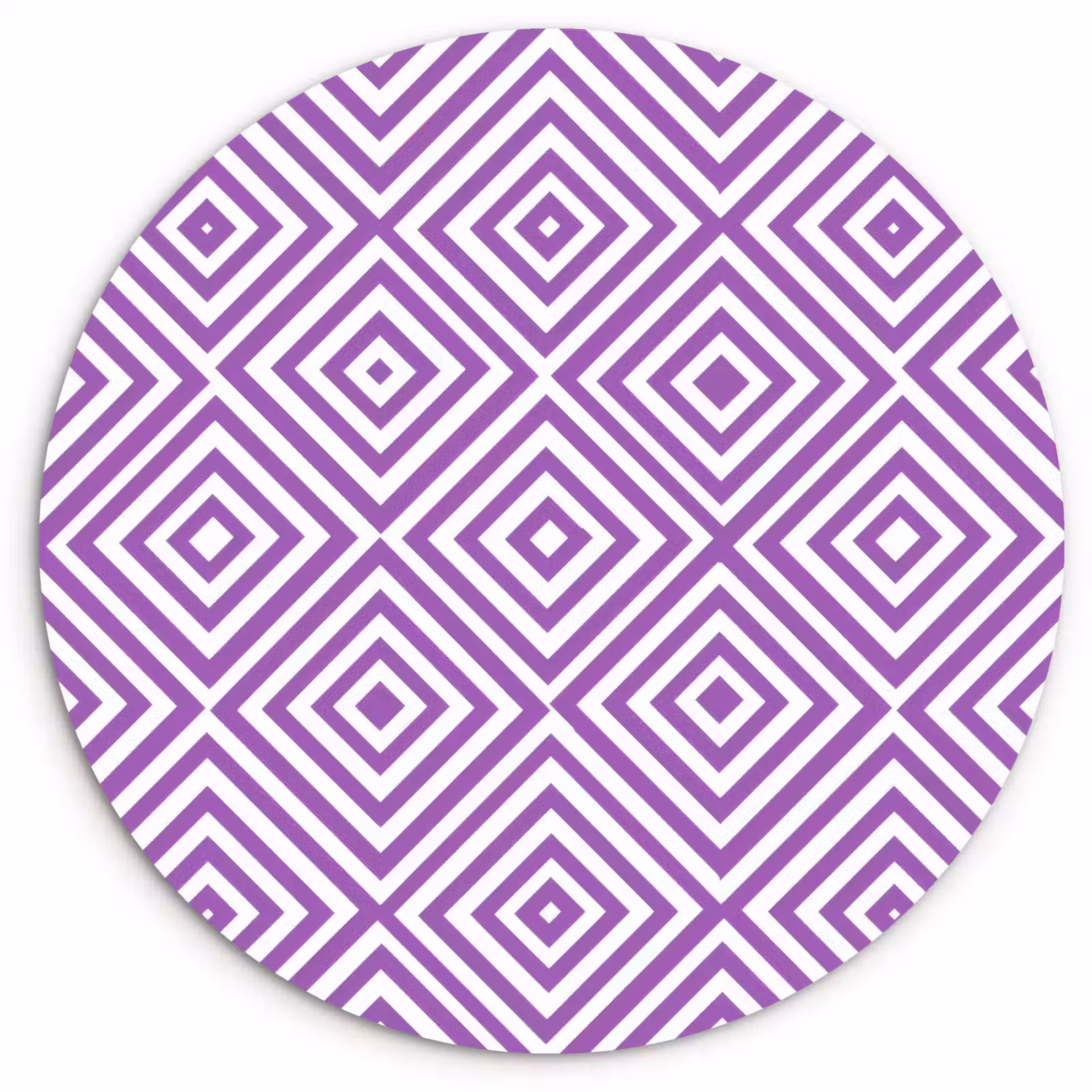 Muurcirkel - Paars - Geometrisch - Ruiten - Concentrisch - Patroon — 1