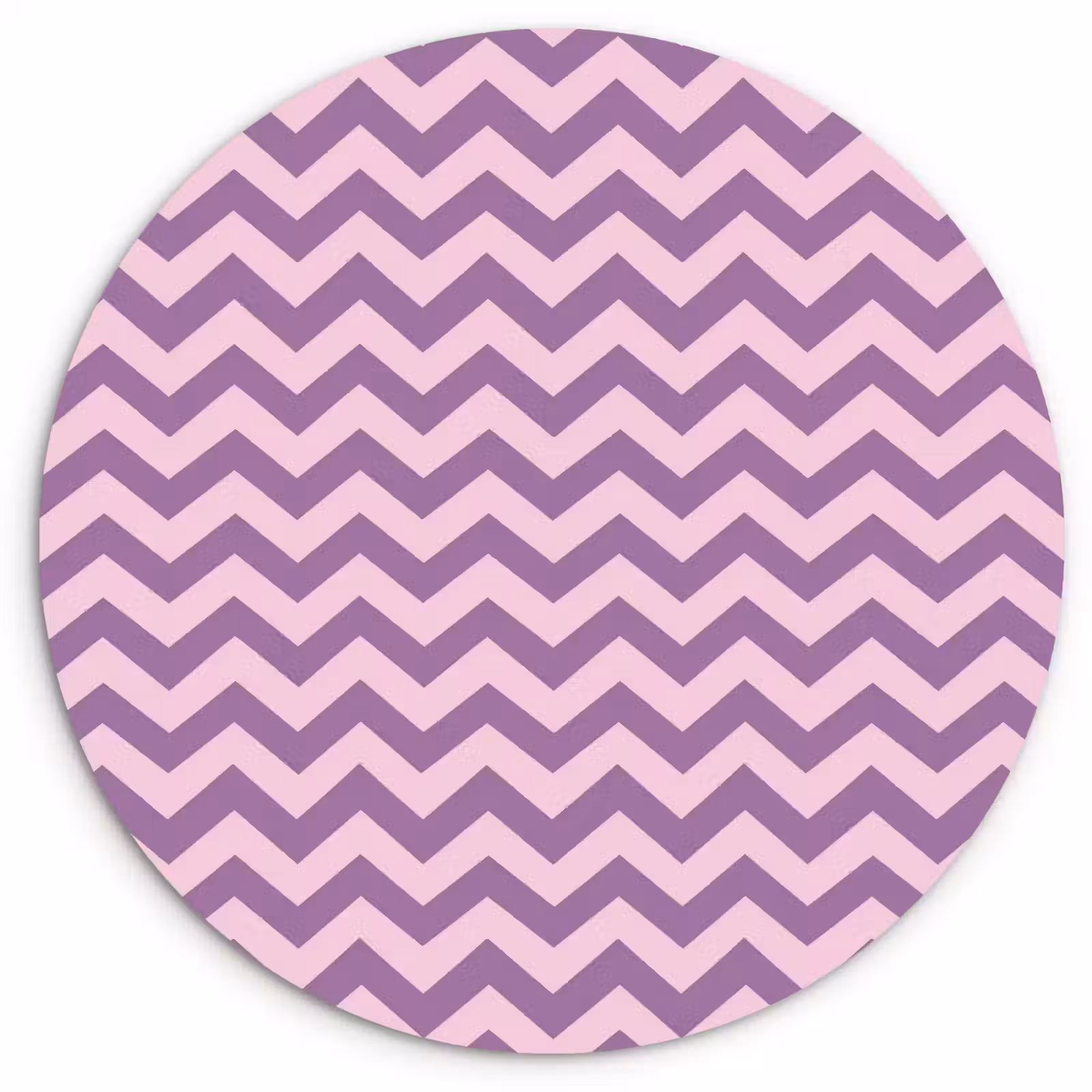 Muurcirkel - Paars - Roze - Geometrisch - Chevron - Zigzag - Patroon — 1