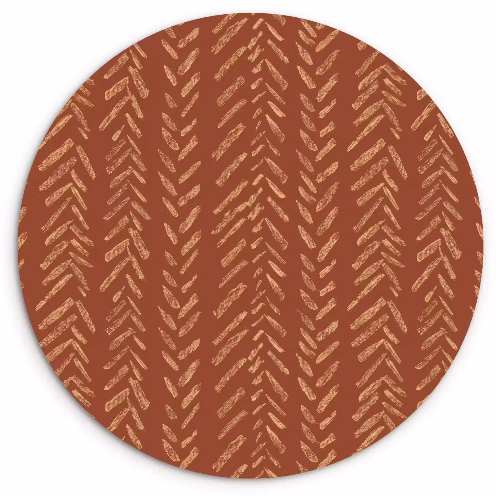 Muurcirkel - Terracotta - Visgraat - Ambachtelijk - Patroon — 1