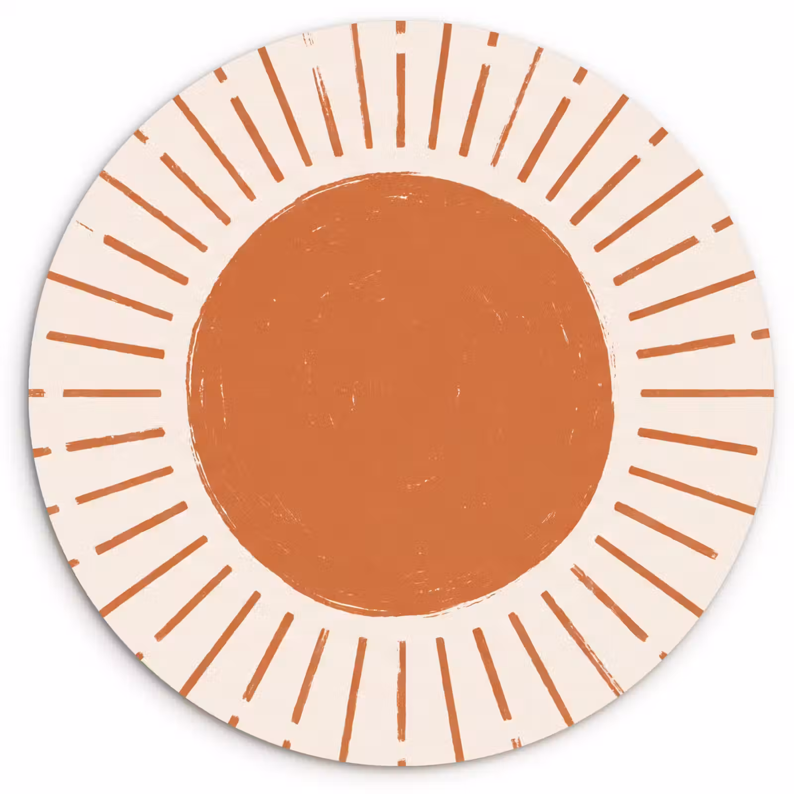 Muurcirkel - Zon - Stralen - Abstract - Terracotta - Modern — 1