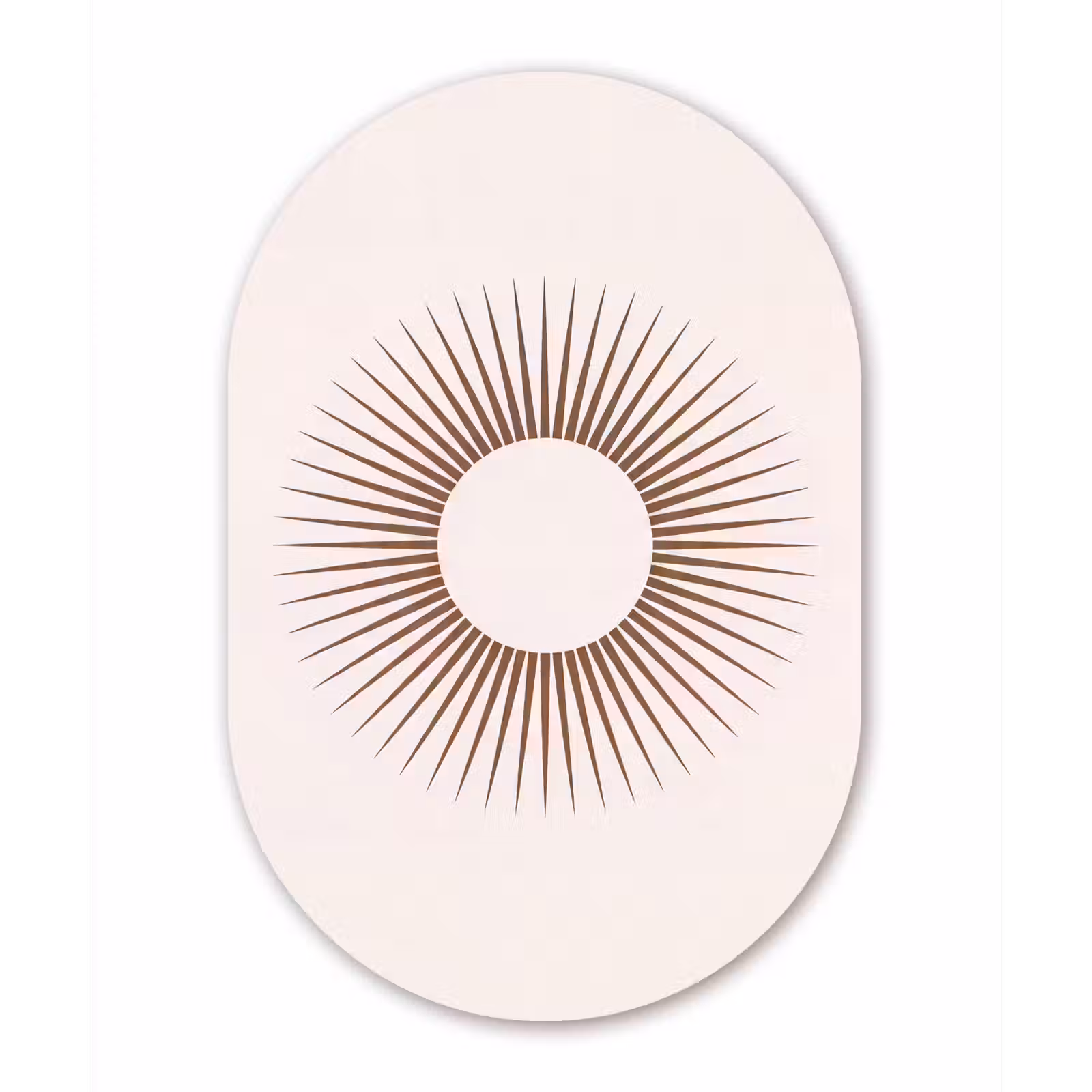 Muurovaal aluminium - Abstract - Zon - Symbool - Modern - Beige — 1