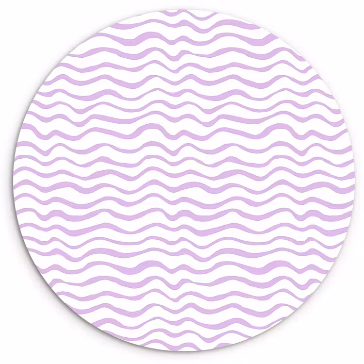 Muurcirkel - Lila - Geometrisch - Golfjes - Lijnen - Patroon — 1