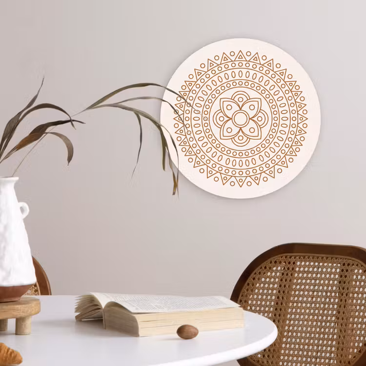 Muurcirkel - Mandala - Geometrisch - Abstract - Oosters - Bruin — 4