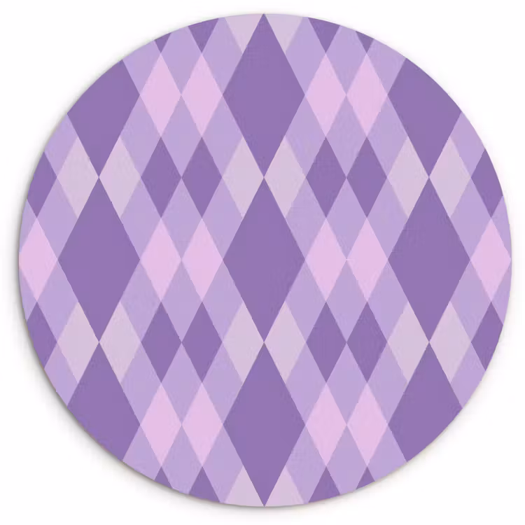 Muurcirkel - Paars - Geometrisch - Ruiten - Argyle - Patroon — 1