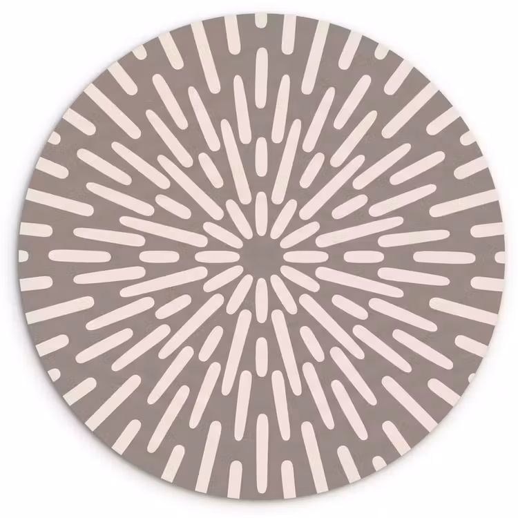 Muurcirkel - Patroon - Stralen - Abstract - Modern - Grijs — 1