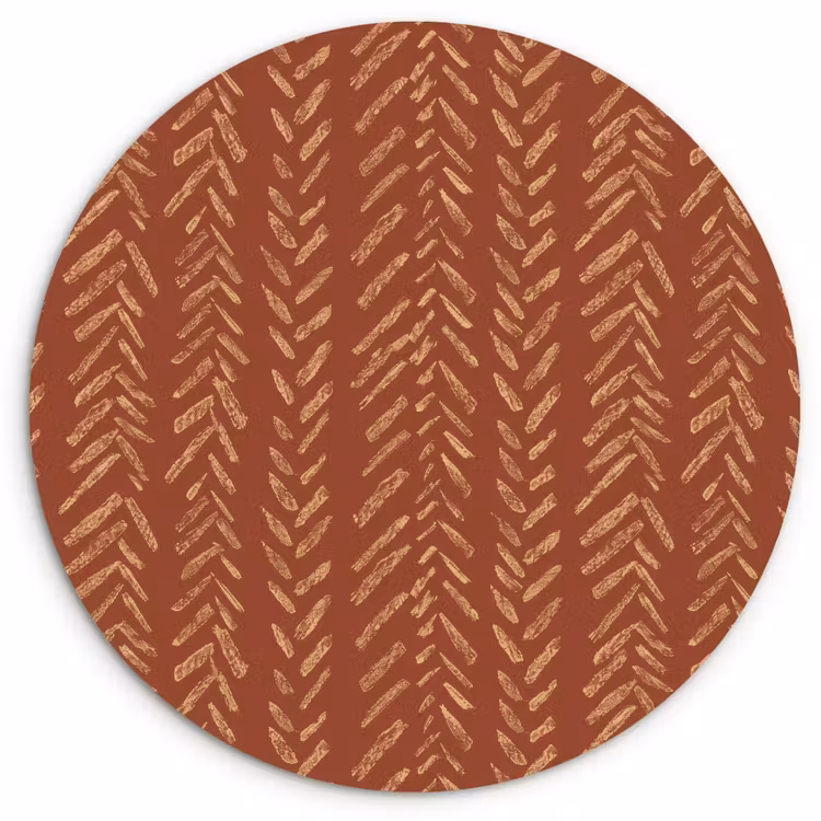 Muurcirkel - Terracotta - Visgraat - Ambachtelijk - Patroon — 1