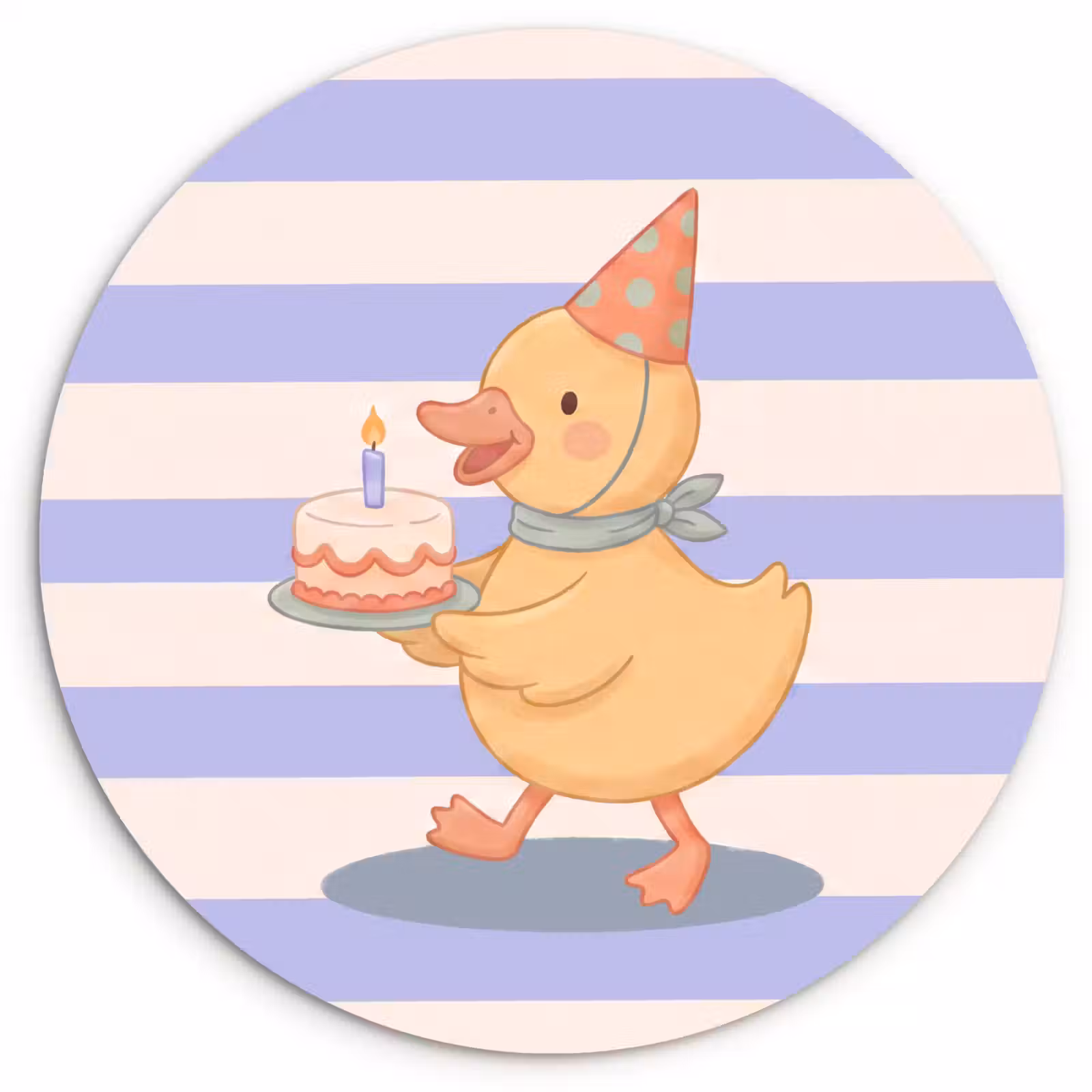 Muurcirkel - Vogel - Feest - Taart - Kinder - Illustratie — 1