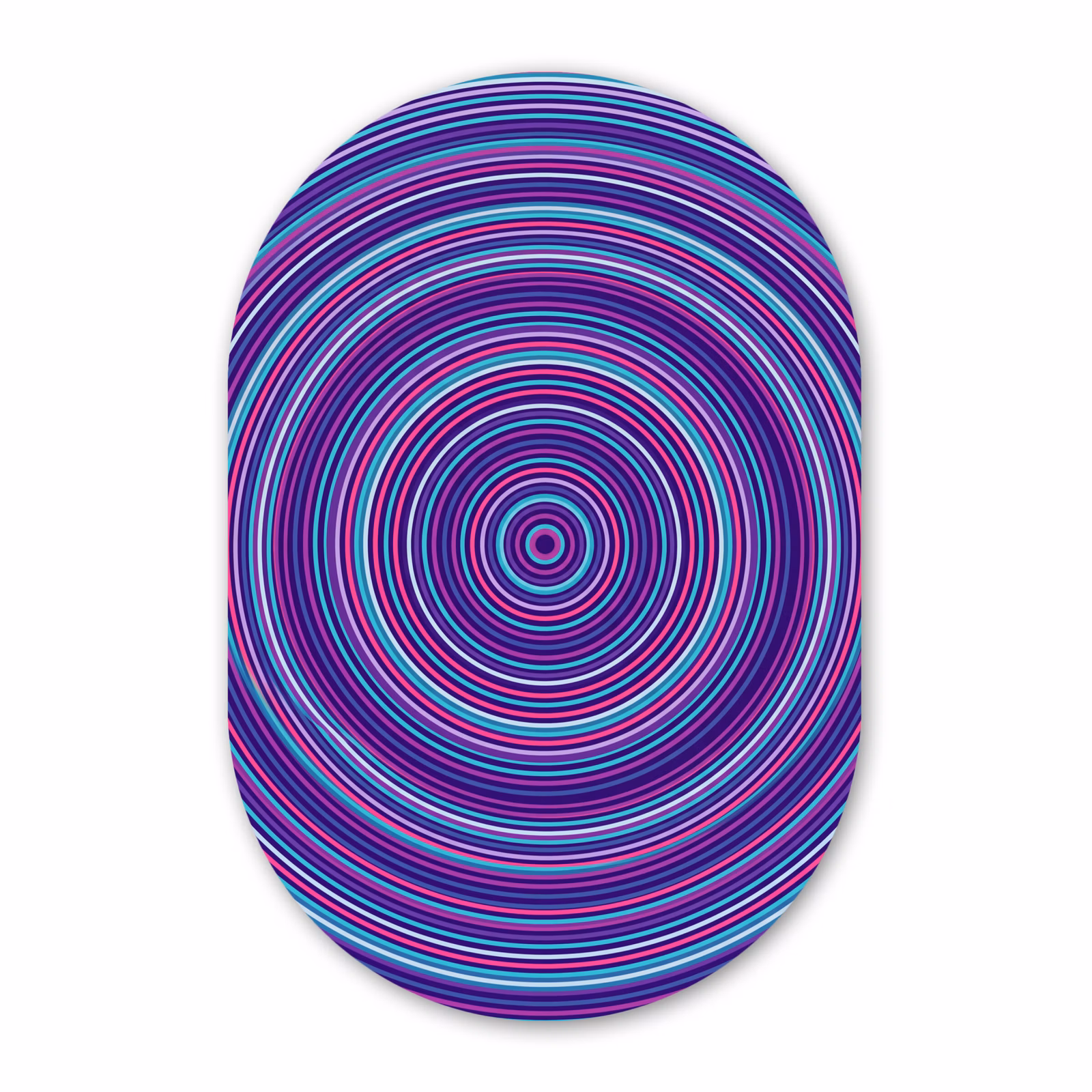 Muurovaal aluminium - Abstract - Cirkels - Kleurrijk — 1