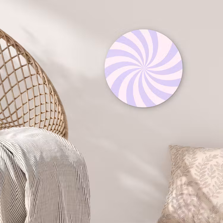 Muurcirkel - Patroon - Spiraal - Abstract - Modern - Paars-Roze — 5