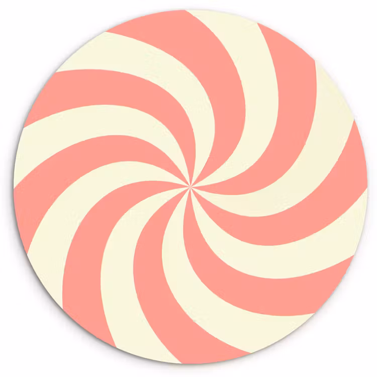 Muurcirkel - Spiraal - Patroon - Abstract - Roze - Beige — 1