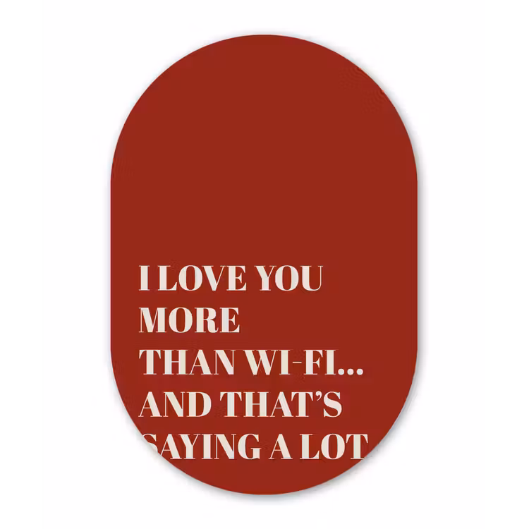 Muurovaal aluminium - Rood - Quote - Liefde — 1