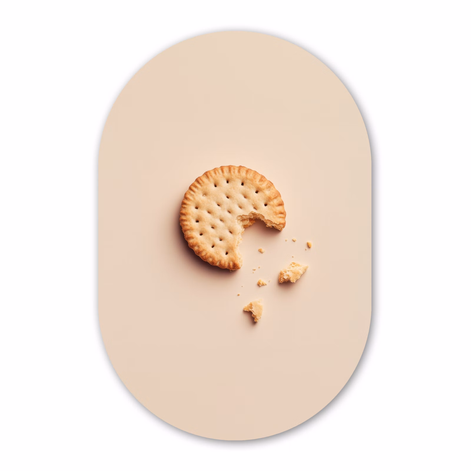 Muurovaal aluminium - Koekje - Kruimels - beige — 1
