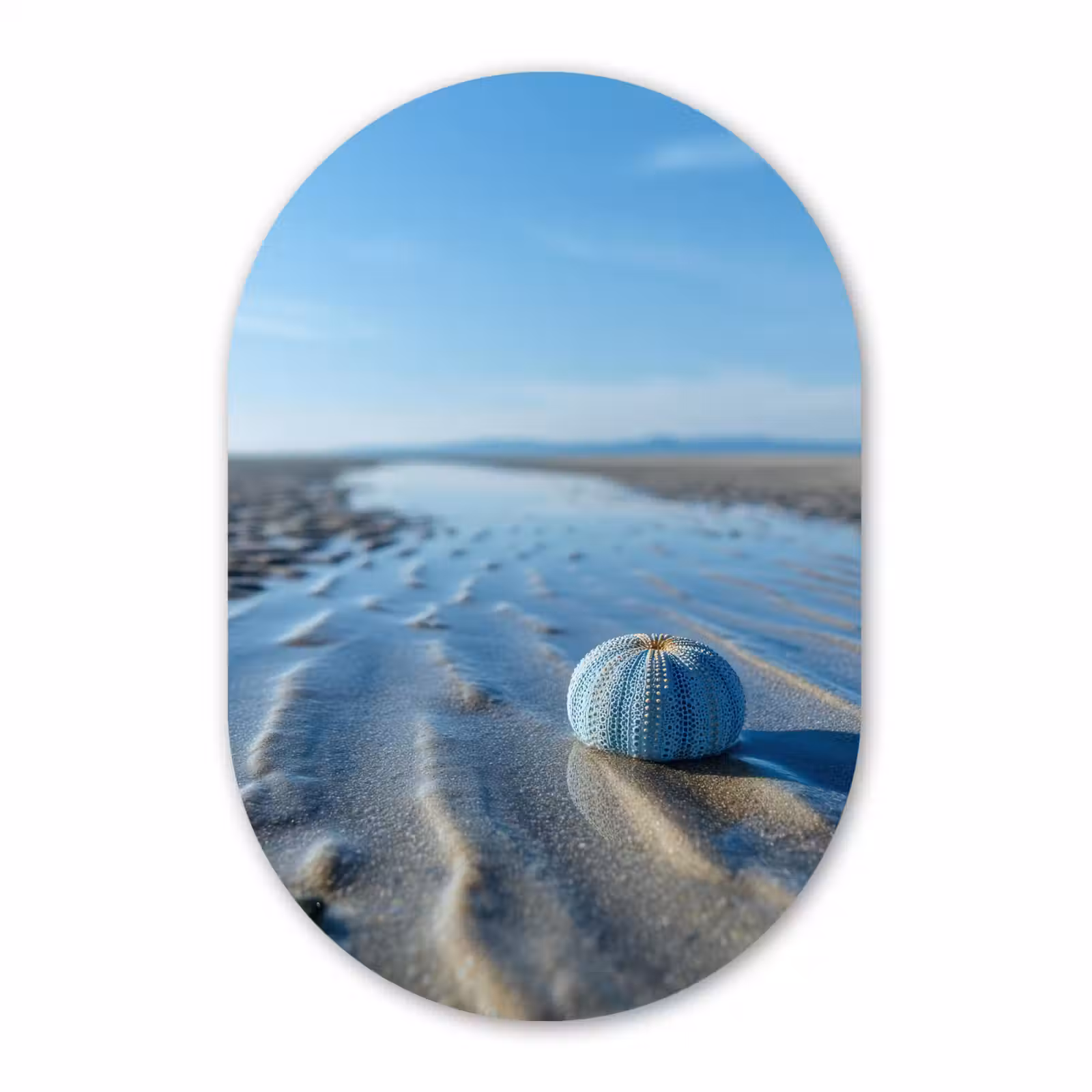 Muurovaal aluminium - Strand - Schild - Water - Blauw — 1