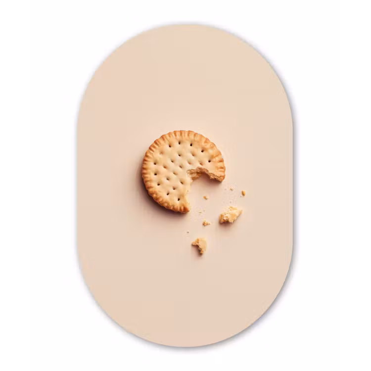 Muurovaal aluminium - Koekje - Kruimels - beige — 1