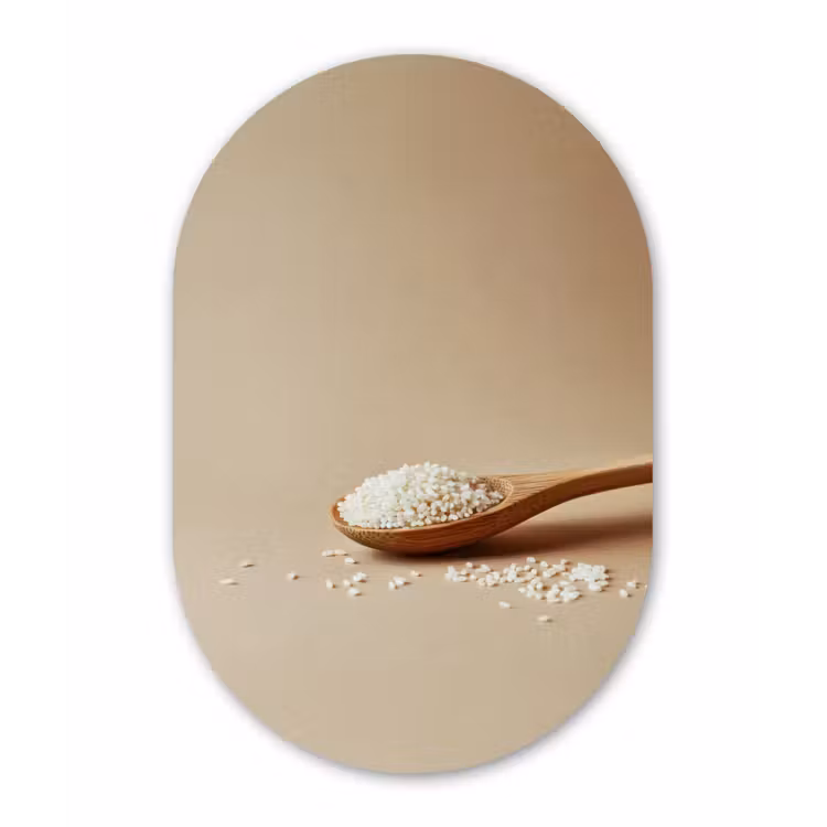 Muurovaal aluminium - Lepel - Rijst - Hout - Beige — 1