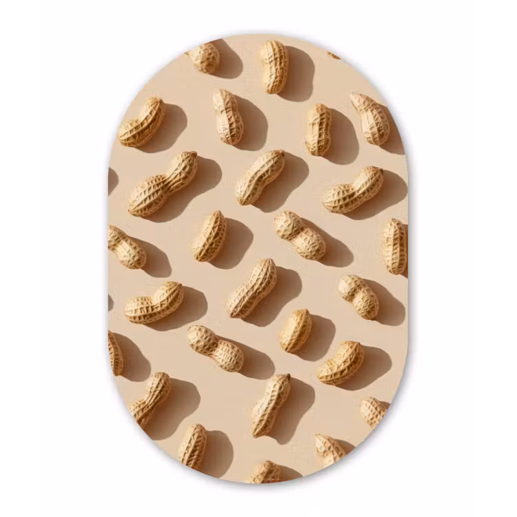 Muurovaal aluminium - Pinda's - Patroon - Beige — 1