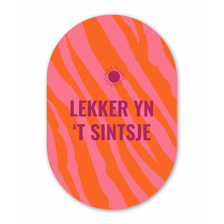 Muurovaal aluminium - Quote - Zomer - Roze — 1