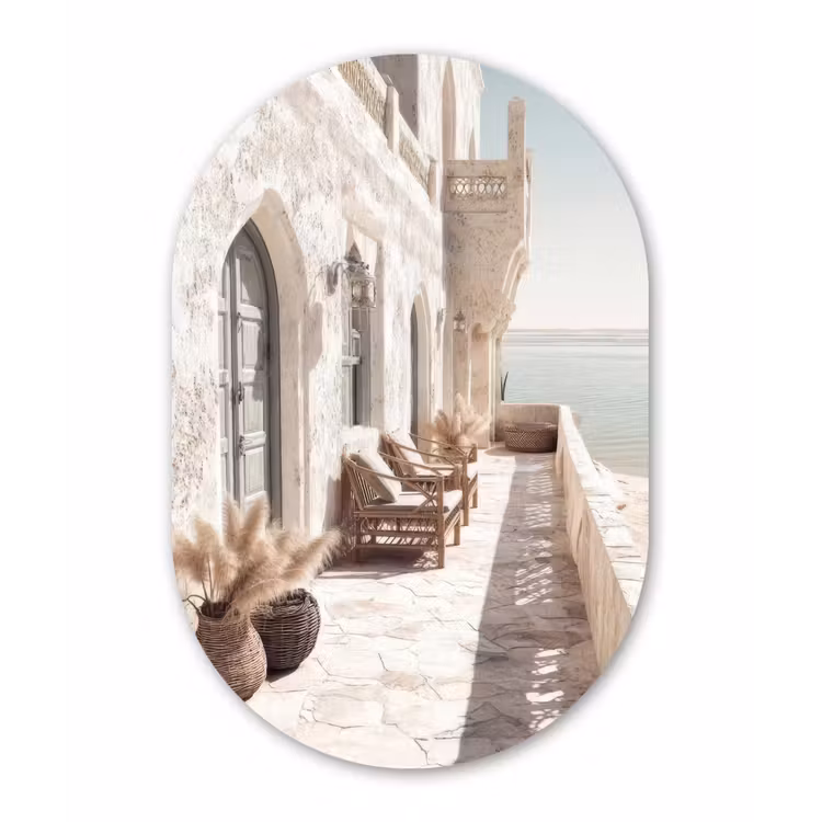Muurovaal aluminium - Terras - Stoelen - Strand - Beige — 1