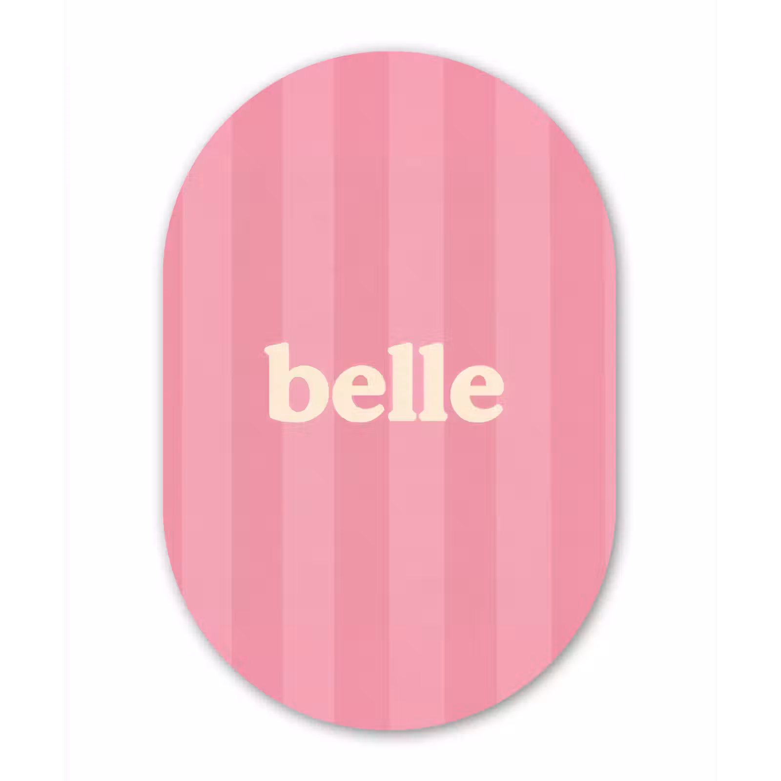 Muurovaal aluminium - Roze - Gestreept - Belle — 1