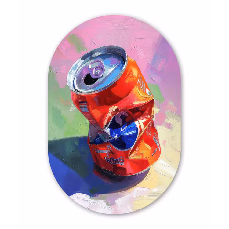 Muurovaal aluminium - Frisdrank - Blik - Paars — 1