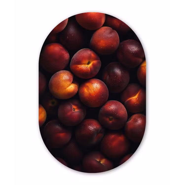 Muurovaal aluminium - Fruit - Close up - Nectarines — 1
