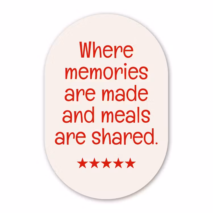 Muurovaal aluminium - Quote - Sterren - Rood - Memories — 1