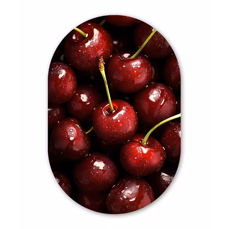 Muurovaal aluminium - Rood - Fruit - Kersen — 1
