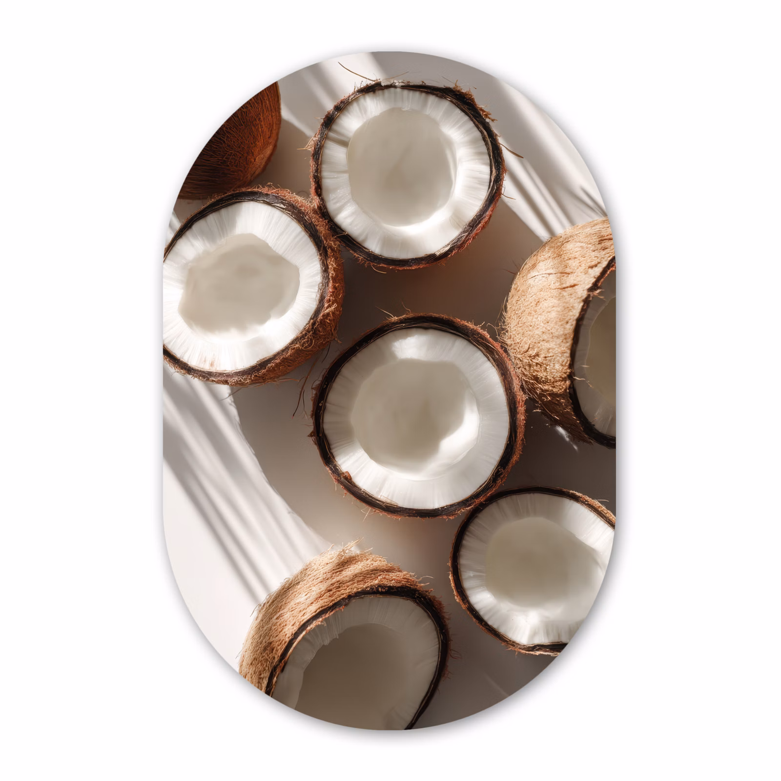Muurovaal aluminium - Kokosnoten - Bruin - Shaduw — 1
