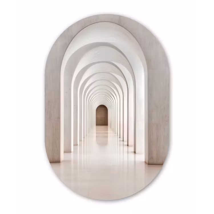 Muurovaal aluminium - Hal - Bogen - Symmetrisch - Modern — 1
