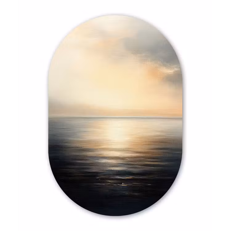 Muurovaal aluminium - Zon - Horizon - Zee — 1