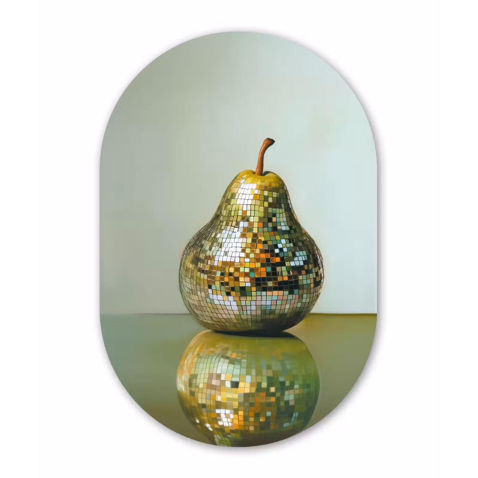 Muurovaal aluminium - Fruit - Disco - Art - Glitter — 1