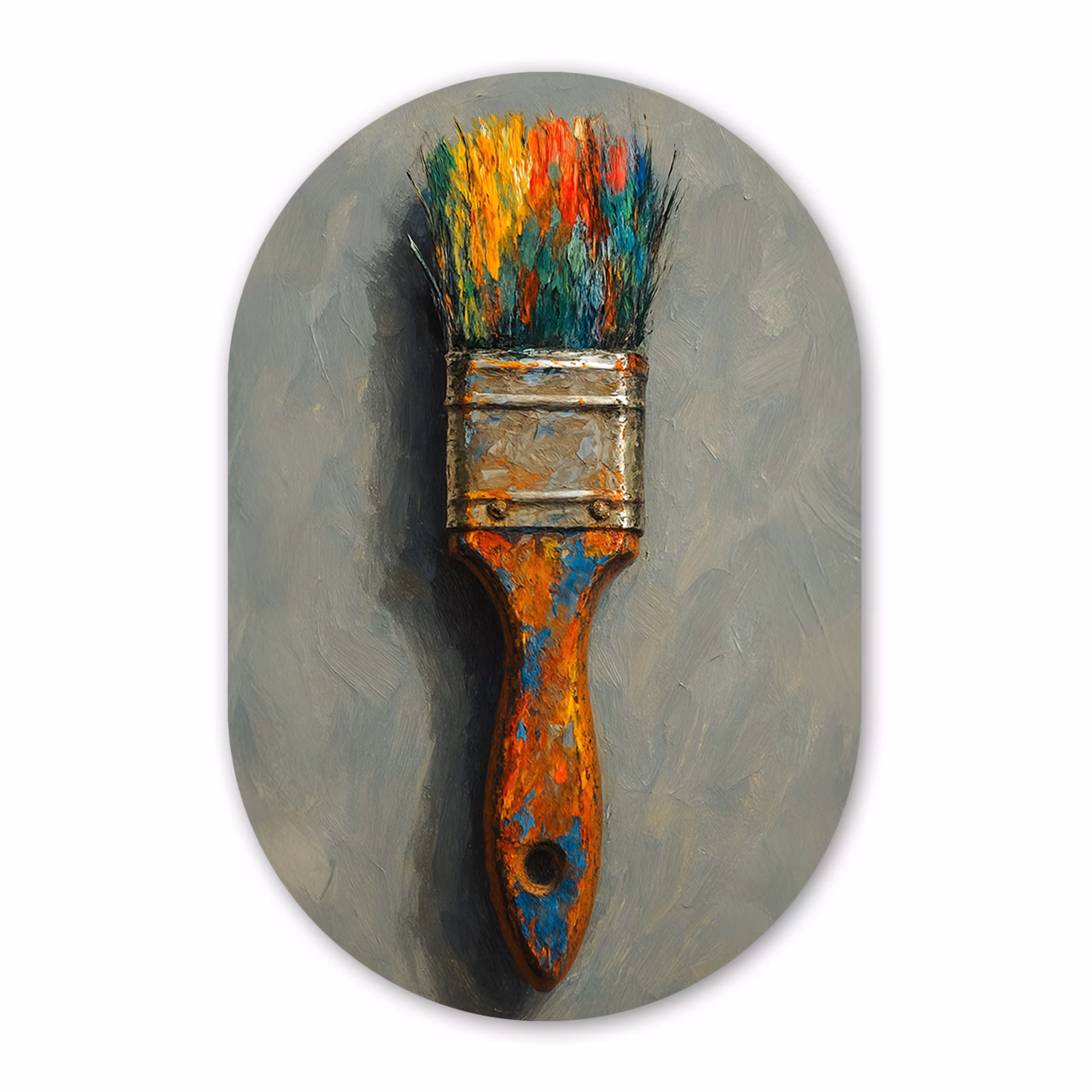 Muurovaal aluminium - Verf - Kwast - Schilderij — 1