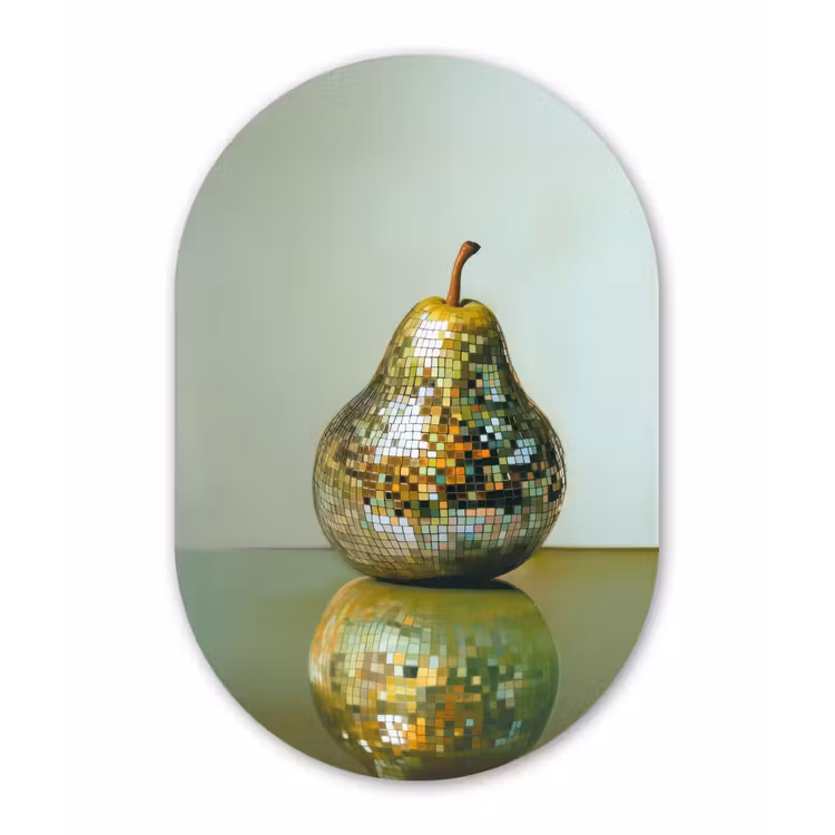 Muurovaal aluminium - Fruit - Disco - Art - Glitter — 1