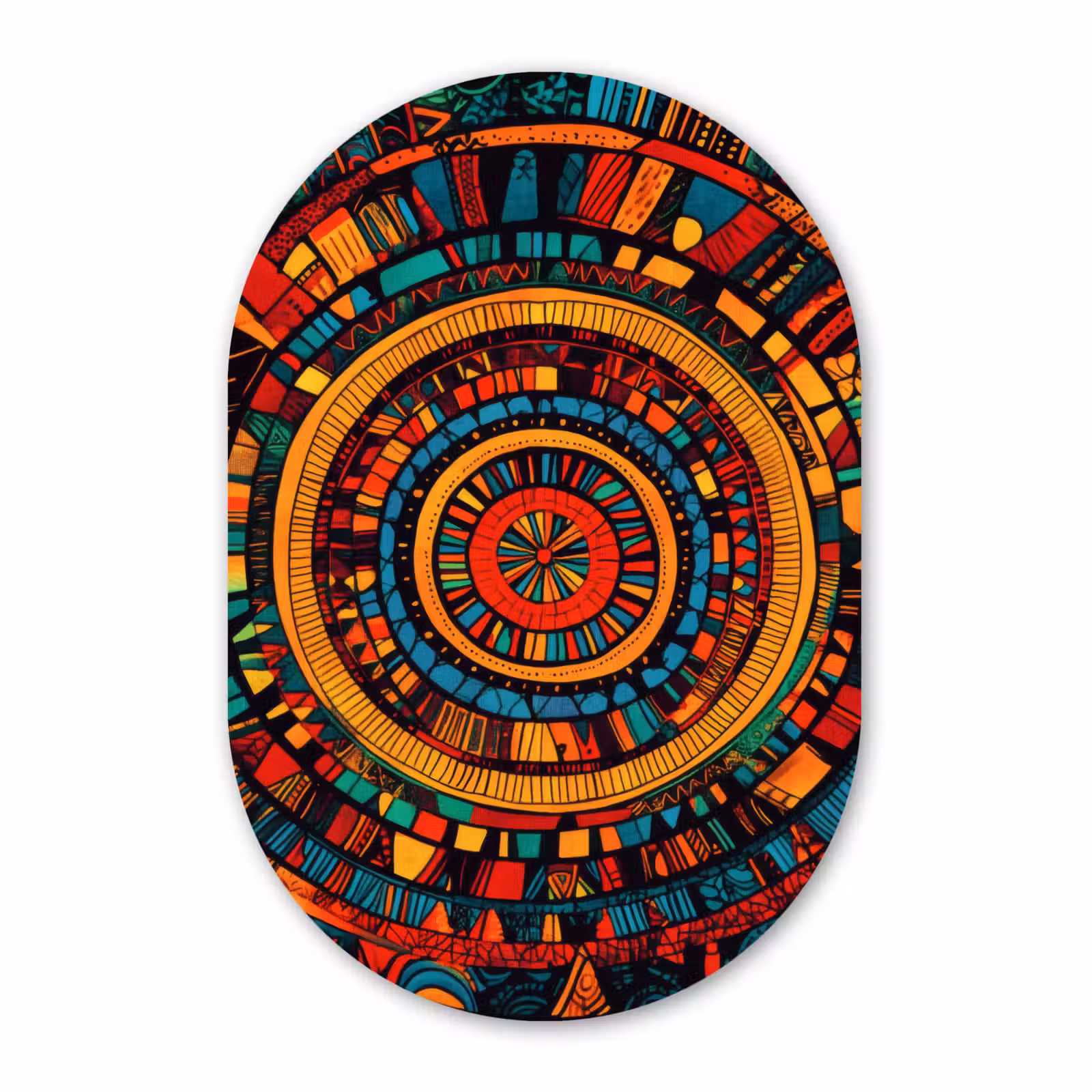 Muurovaal aluminium - Mandala - Cirkels - Patronen — 1