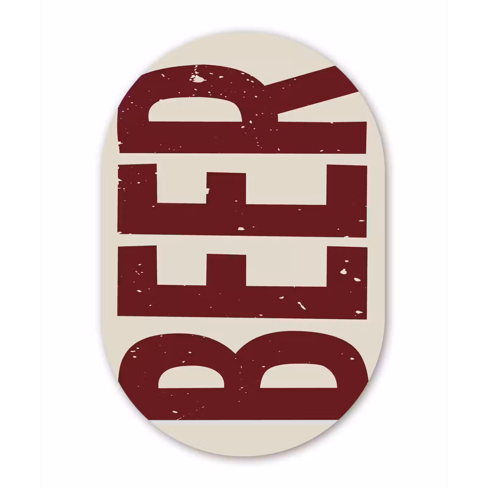 Muurovaal aluminium - Japandi - Beer - Red - Retro — 1