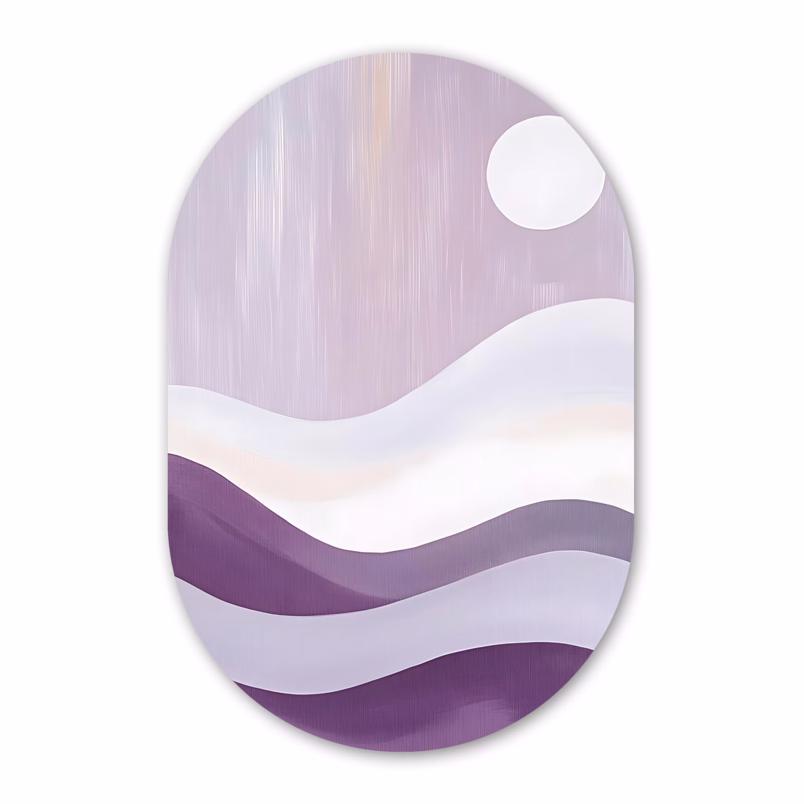 Muurovaal aluminium - Golven - Heuvels - Abstract - Paars — 1