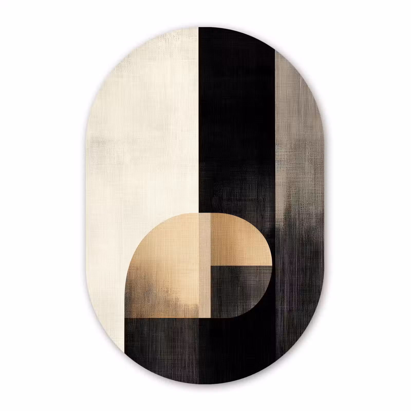 Muurovaal aluminium - Vormen - Modern - Zwart — 1
