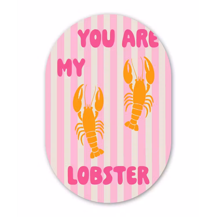 Muurovaal aluminium - Lobster - Love - Valentijn — 1