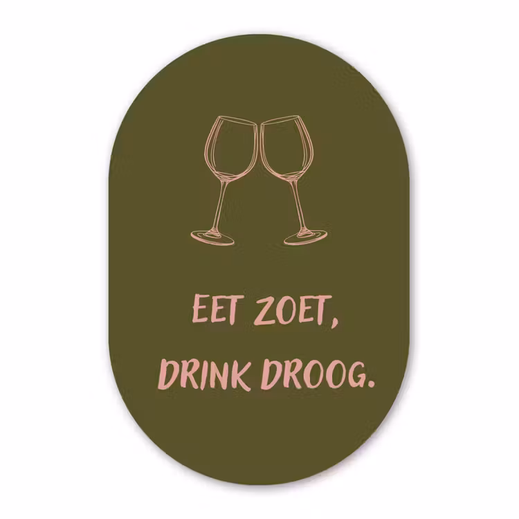 Muurovaal aluminium - Roze - Groen - Wijn - Quote — 1