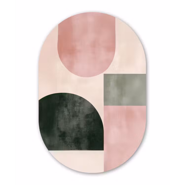 Muurovaal aluminium - Vormen - Abstract - Cirkel - Zwart — 1